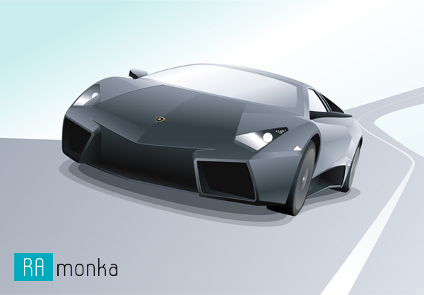 Векторная иллюстрация Lamborghini Reventon